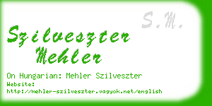 szilveszter mehler business card